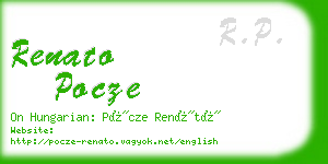 renato pocze business card